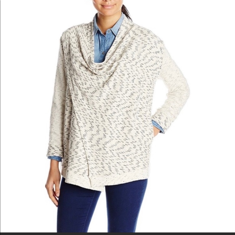 Lucky Brand zipper cowel neck sweater